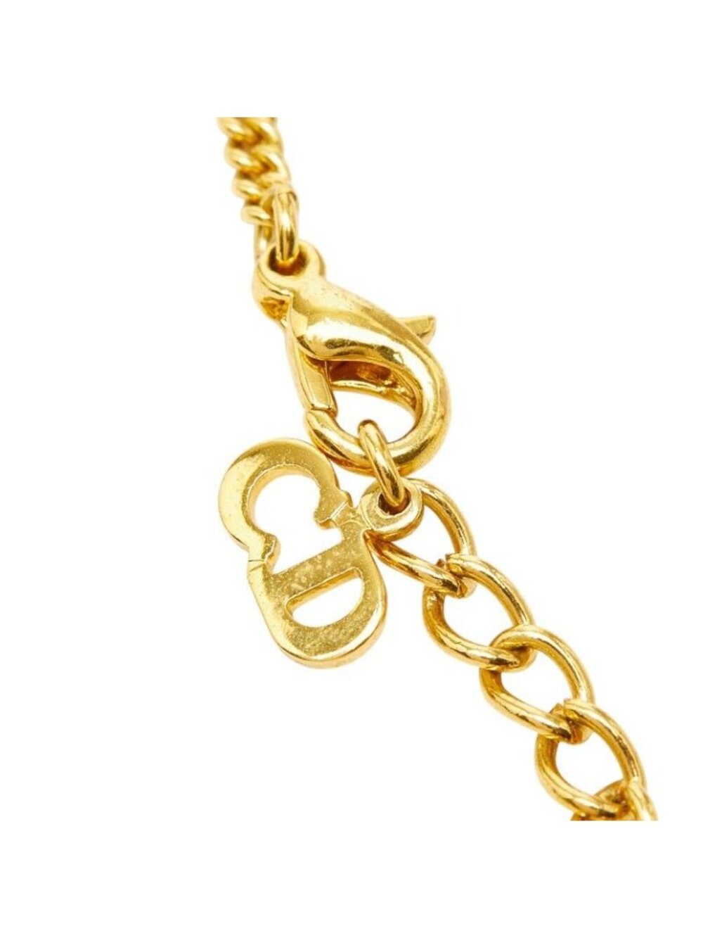 Dior Heart Pendant Necklace Gold Plated Faux Pearl - Picture 5 of 7